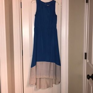 Blue high-low maxi dress